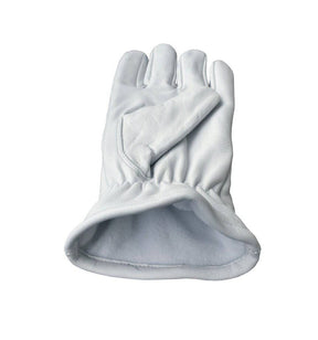 Master Mason Blue Lodge Gloves - White Leather with Blue Square & Compass G - Bricks Masons