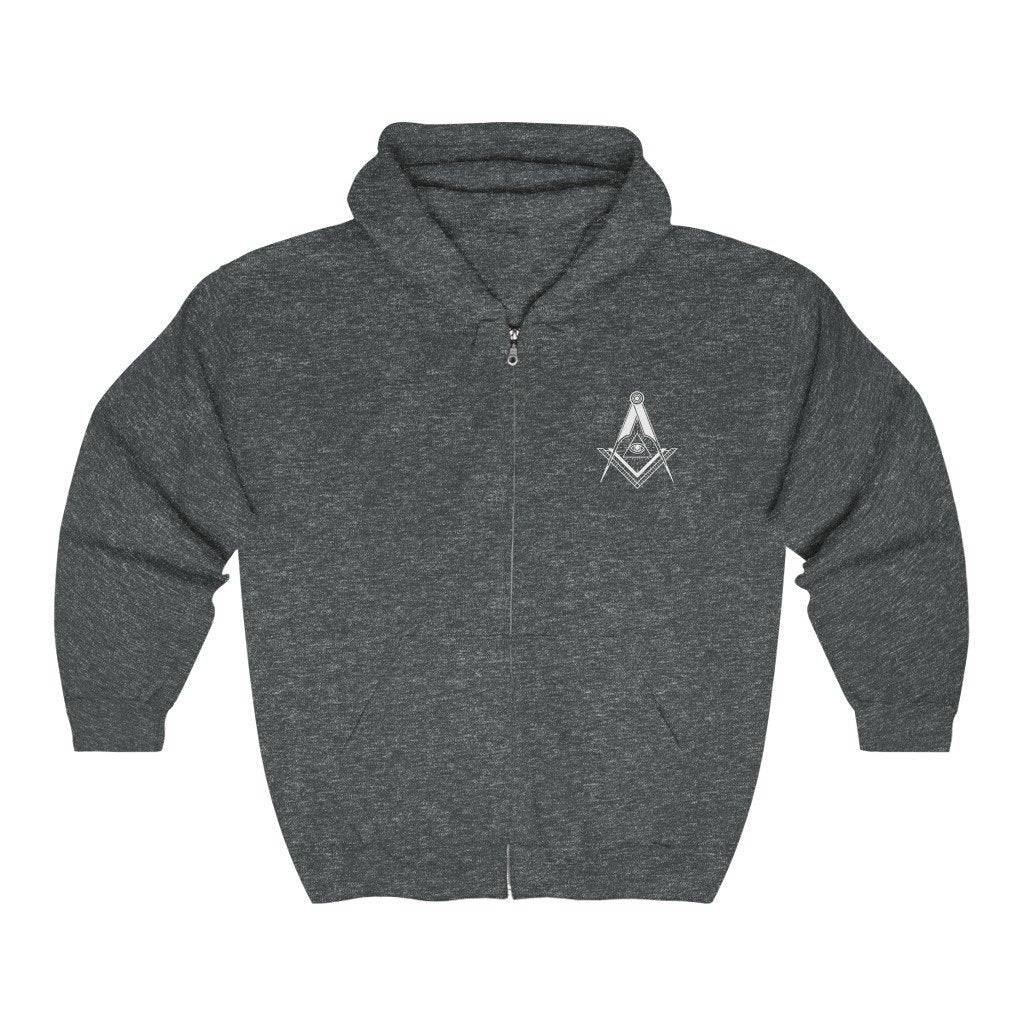 Master Mason Blue Lodge Hoodie - Square & Compass All Seeing Eye - Bricks Masons