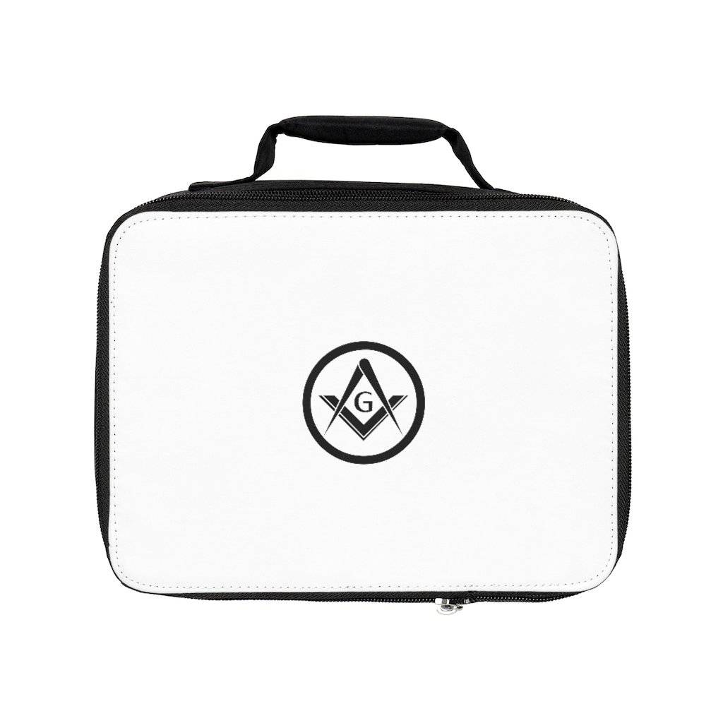 Master Mason Blue Lodge Lunch Bag - Square & Compass G in Black - Bricks Masons
