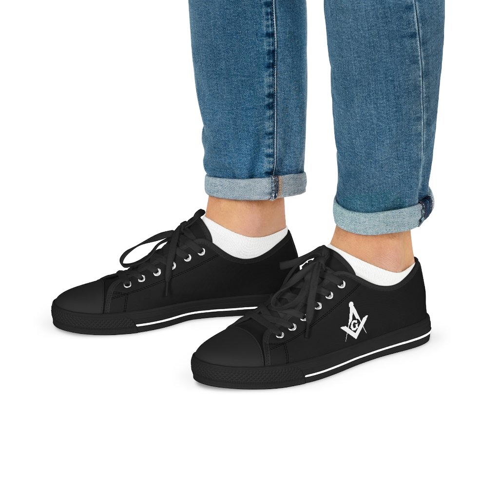 Master Mason Blue Lodge Sneaker - Low-Top Square & Compass G - Bricks Masons