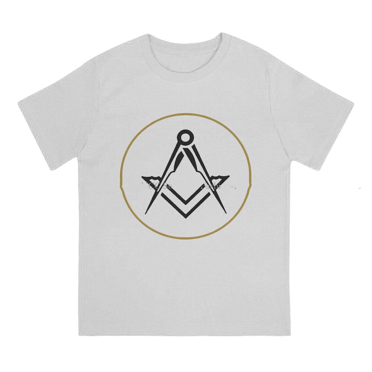 Master Mason Blue Lodge T-Shirt -  Polyester Gold Square Compass - Bricks Masons