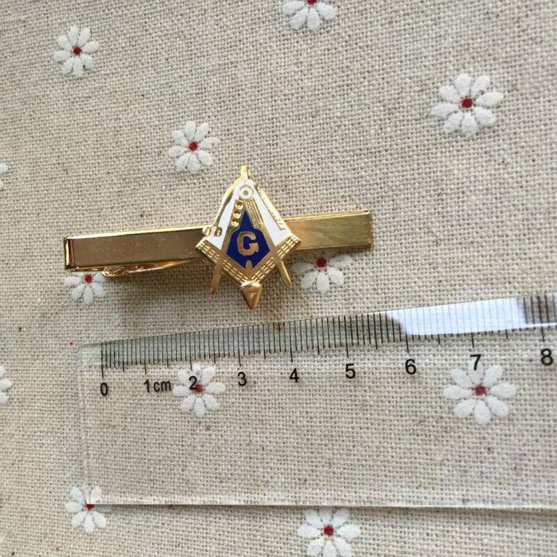 Master Mason Blue Lodge Tie Clip - Square and Compass - Bricks Masons