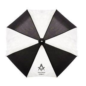 Master Mason Blue Lodge Umbrella - Three Folding Windproof - Bricks Masons