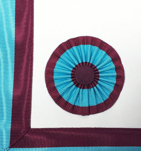 Master Mason Mark English Regulation Apron - Sky Blue & Maroon - Bricks Masons