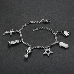 OES Bracelet - Stainless Steel Silver - Bricks Masons