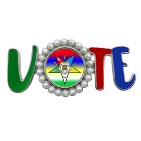 OES Brooch - 5 Pieces VOTE - Bricks Masons