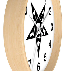 OES Clock - Wooden Frame - Bricks Masons