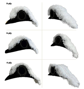 Past Commander Knights Templar Chapeau - All White Plumes - Bricks Masons