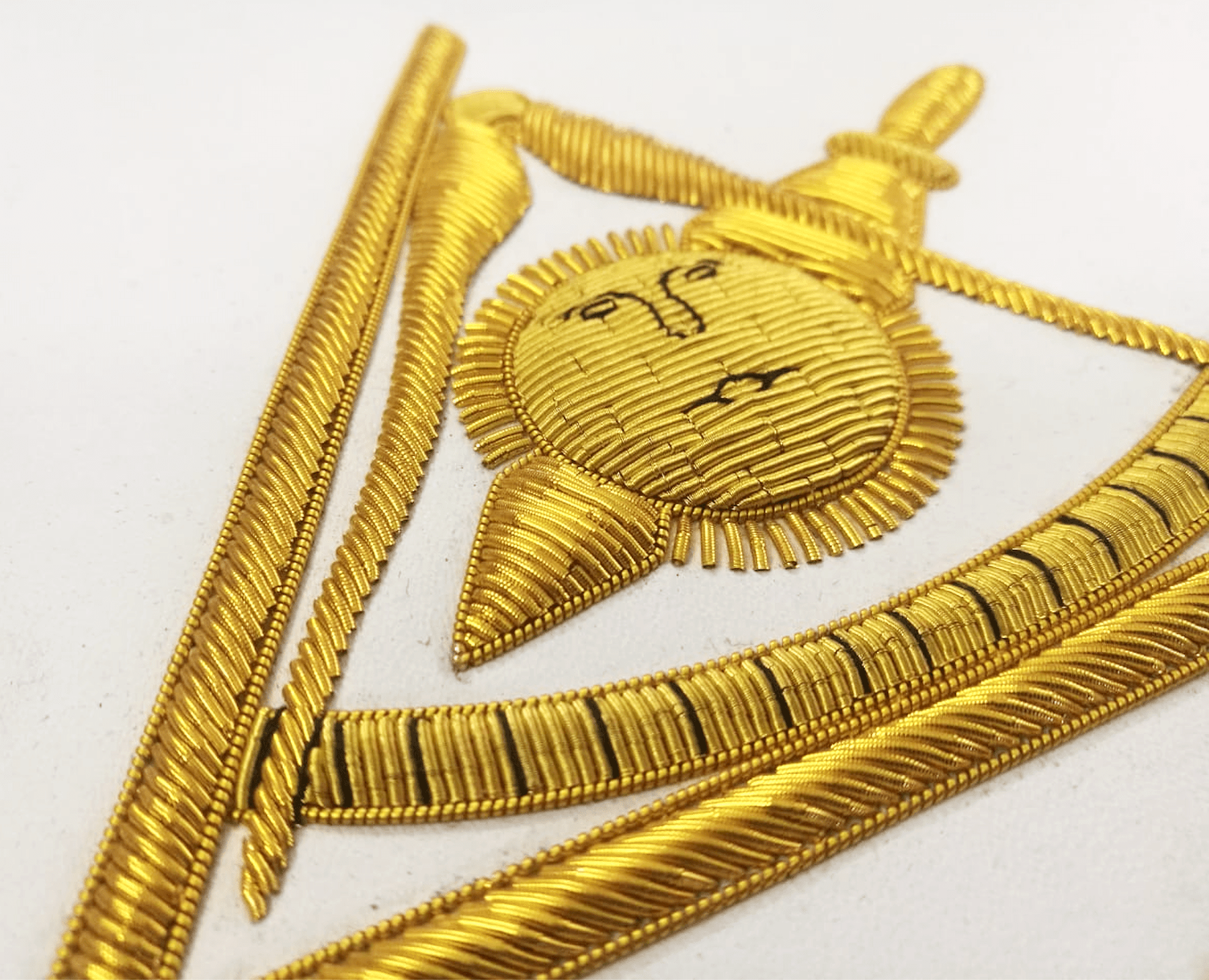 Past Illustrious Master Council Apron - Purple Grosgrain - Bricks Masons