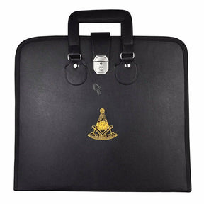 Past Master Blue Lodge Apron Case - Black Imitation Leather MM, WM, Provincial - Bricks Masons