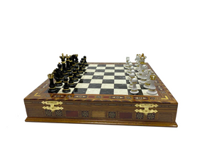 Past Master Blue Lodge California Regulation Chess Set - 15.7" (40cm) - Bricks Masons