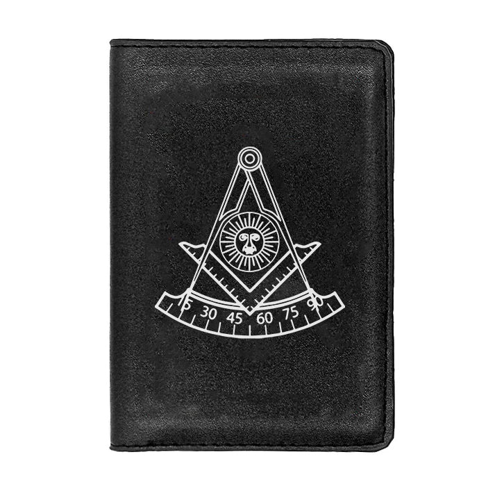 Past Master Blue Lodge California Regulation Wallet - Black & Brown - Bricks Masons