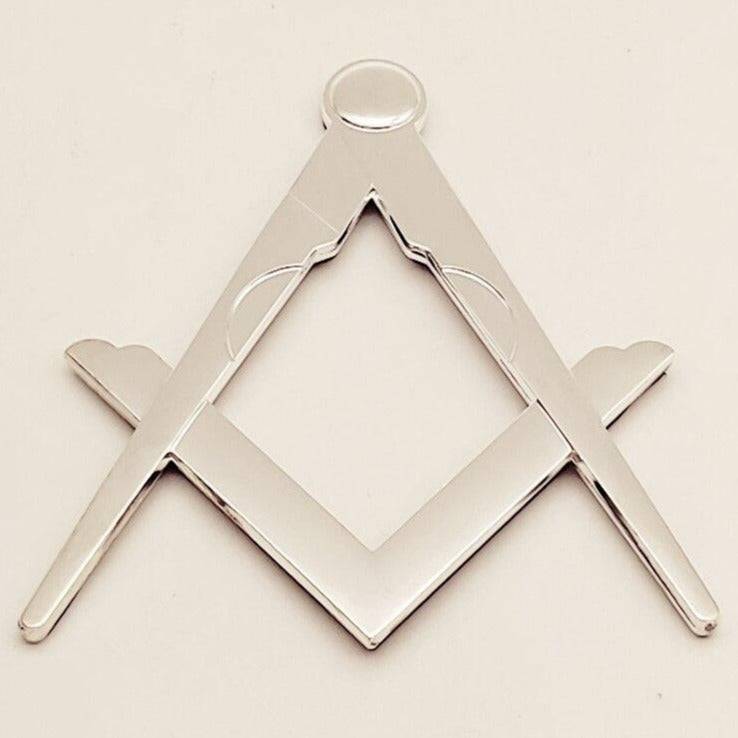 Master Mason Blue Lodge Car Emblem - Compass & Square Medallion