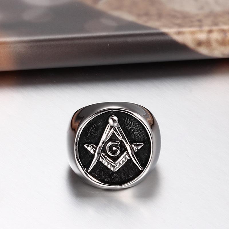 Master Mason Blue Lodge Ring - Silver Plated