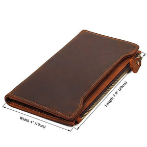 Knights Templar Commandery Wallet - Genuine Brown Leather