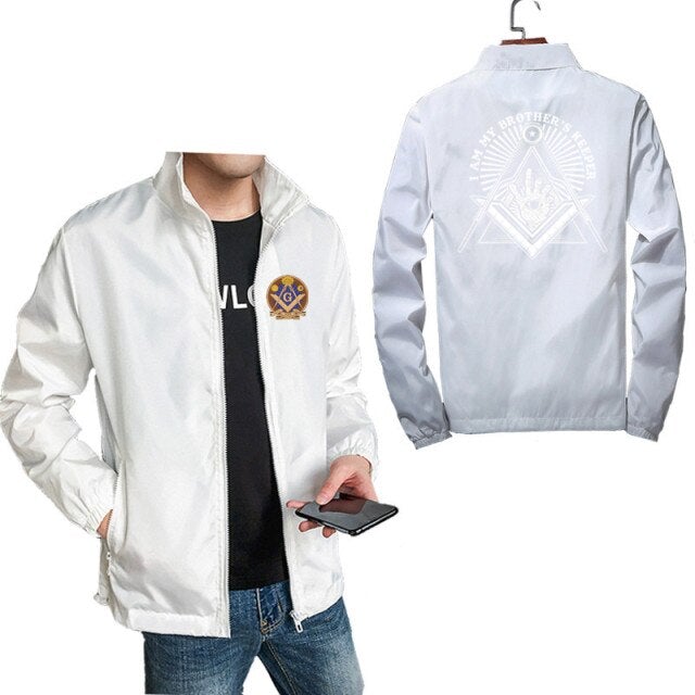 Master Mason Blue Lodge Jacket - Brothers Keeper Square & Compass G (Multiple Colors)