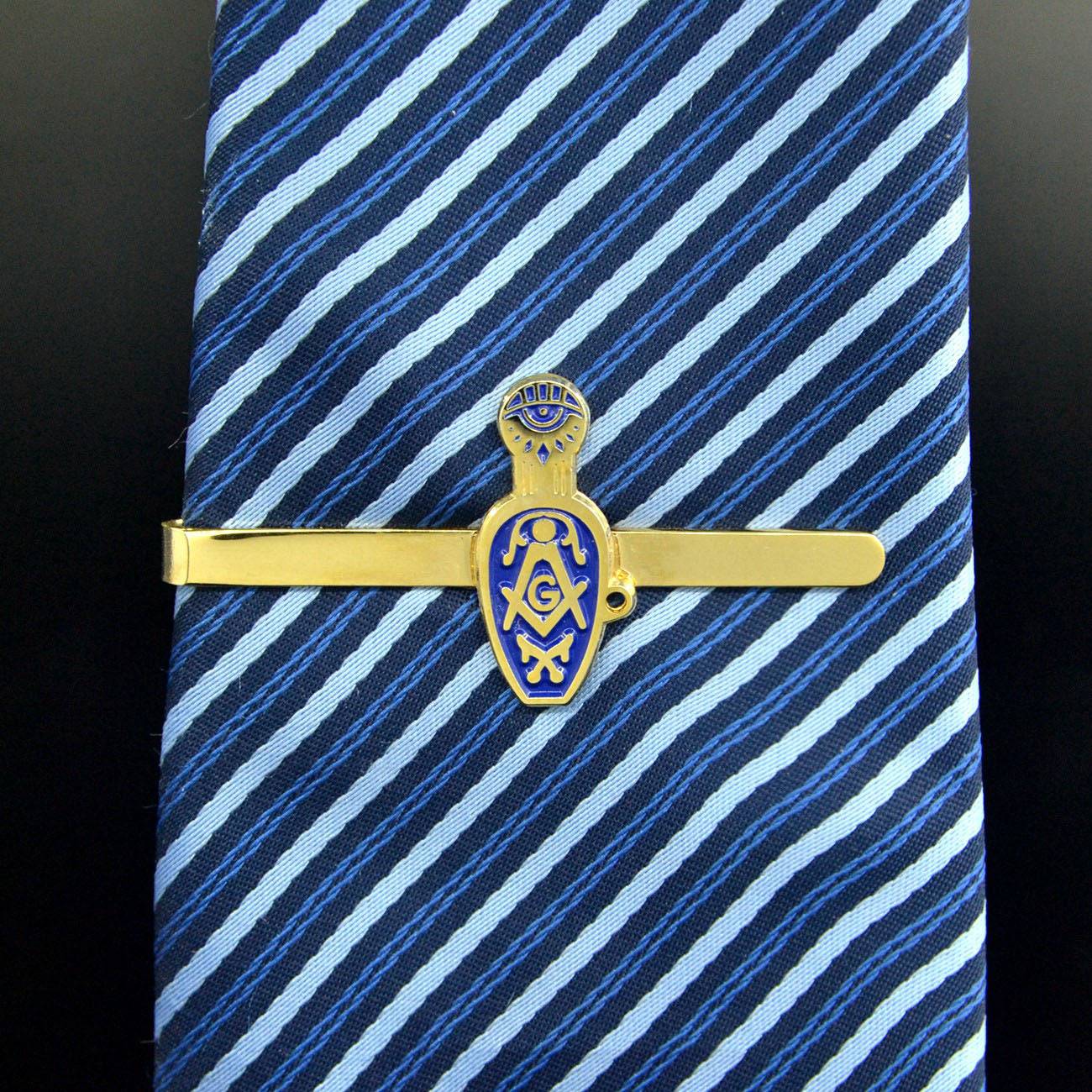 Master Mason Blue Lodge Tie Bar - Golden Slipper