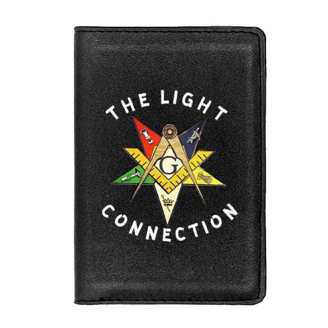 OES Wallet - The Light Connection Passport & Credit Card Holder (Black/Brown)