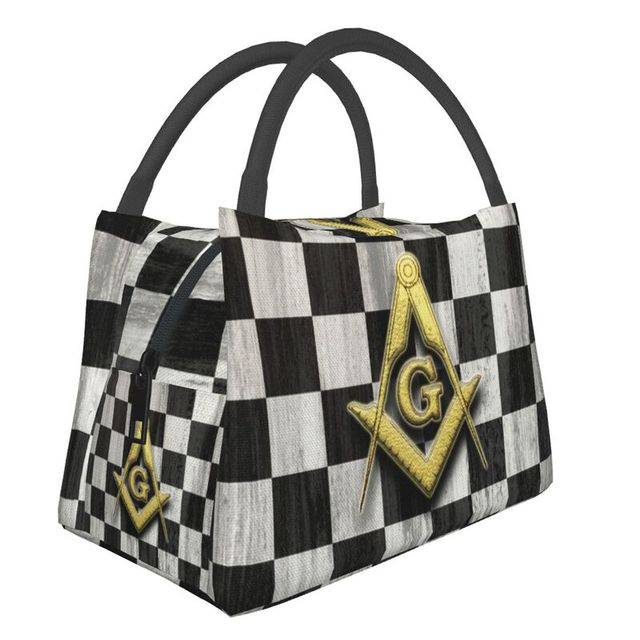 Master Mason Blue Lodge Lunch Bag - Square & Compass with G Portable Insulated