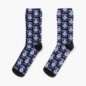 Master Mason Blue Lodge Sock - 2B1 Ask1 Square & Compass G