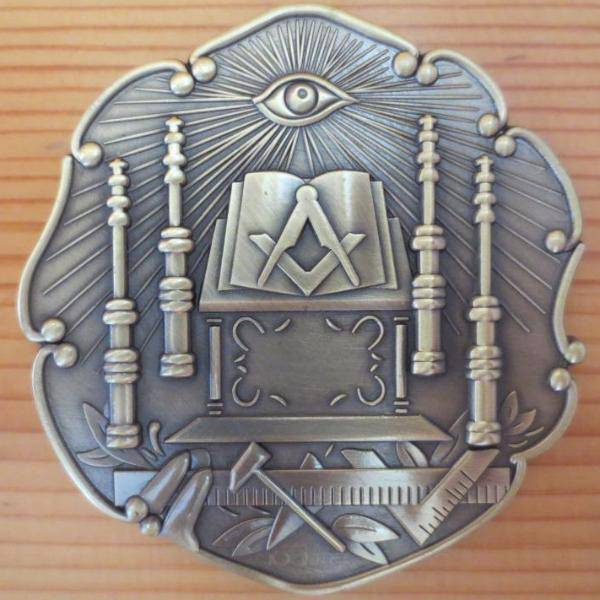 Master Mason Blue Lodge Car Emblem - Ancient Temple