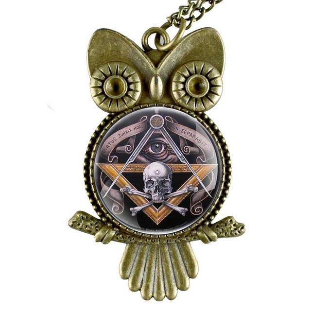 Widows Sons Necklace - Owl Skull & Bones [Silver & Bronze]