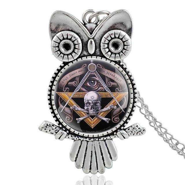 Widows Sons Necklace - Owl Skull & Bones [Silver & Bronze]