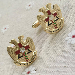 32nd Degree Scottish Rite Cufflink - SPES MEA IN DEO EST - Bricks Masons