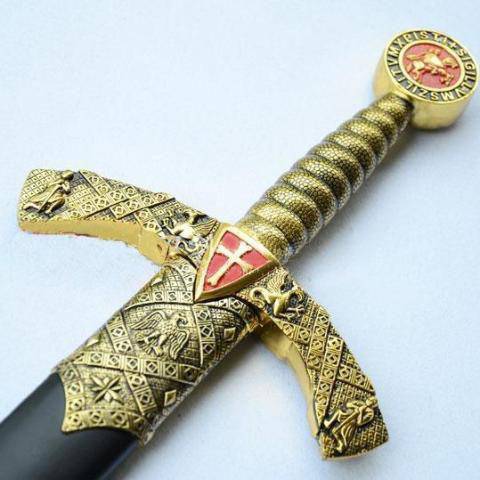 Knights Templar Commandery Sword - Cross W/ Wall Mount & Scabbard 42.7"