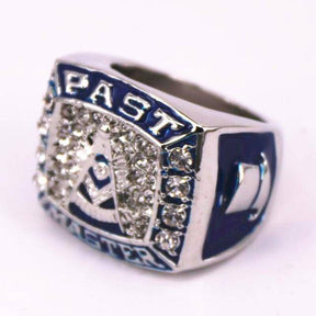 Past Master Blue Lodge Ring - Zirconia with Velvet Box