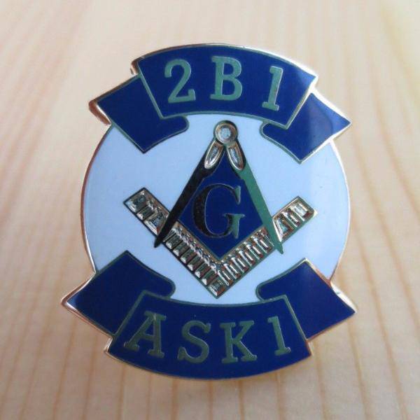 Master Mason Blue Lodge Lapel Pin - 2B1 ASK1