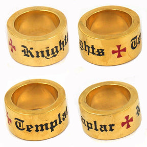 Knights Templar Commandery Ring - Cross Golden