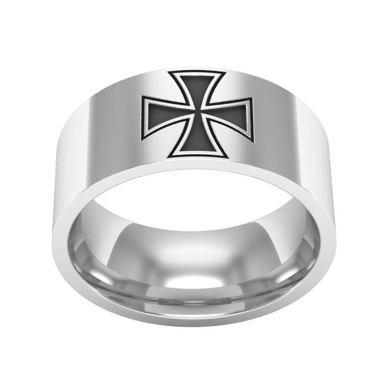 Knights Templar Commandery Ring - Cross Band