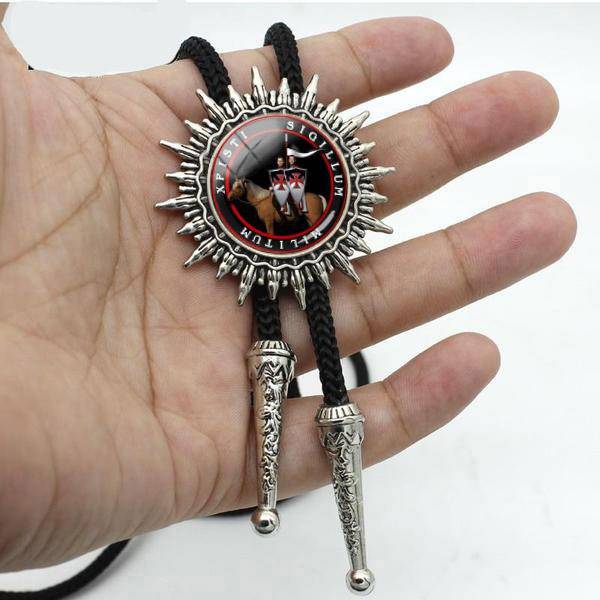 Knights Templar Commandery Bolo Tie - Knights On Horseback