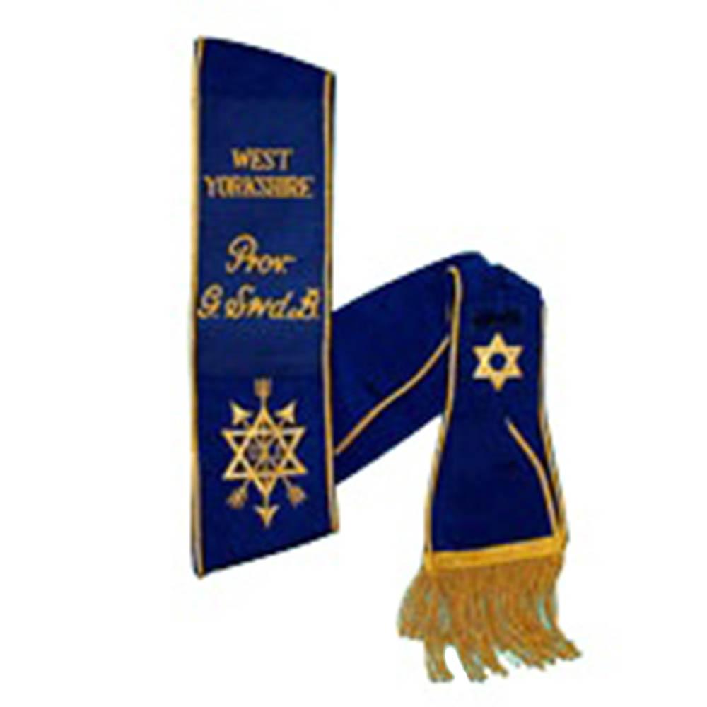 Provincial Officers Order Of The Secret Monitor Sash - Blue - Bricks Masons