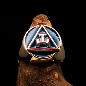 Royal Arch Chapter Ring - Blue Solid Brass - Bricks Masons