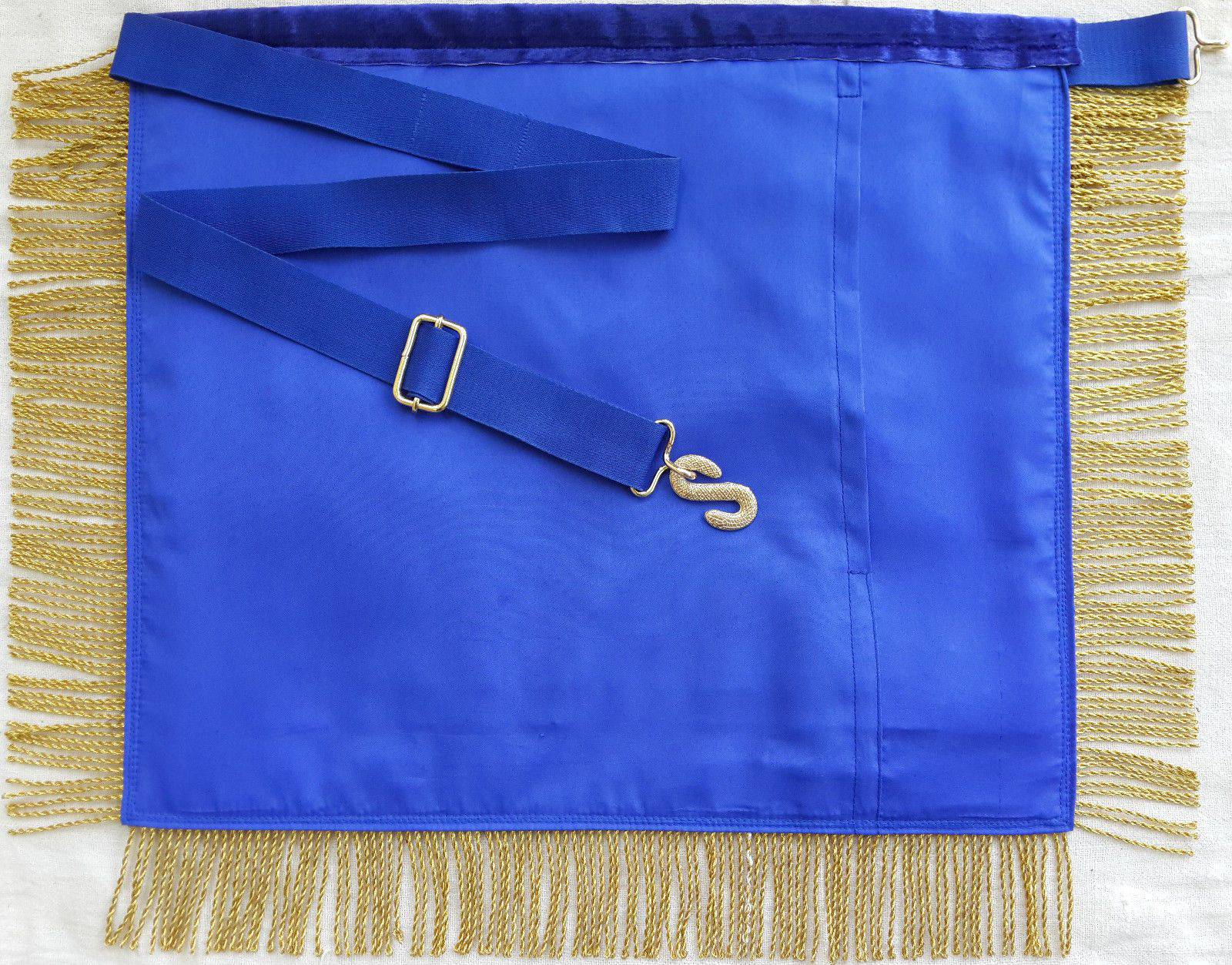 Master Mason Blue Lodge Apron - White & Navy Blue