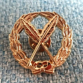 Secretary Blue Lodge Lapel Pin - Wreathed Pens - Bricks Masons
