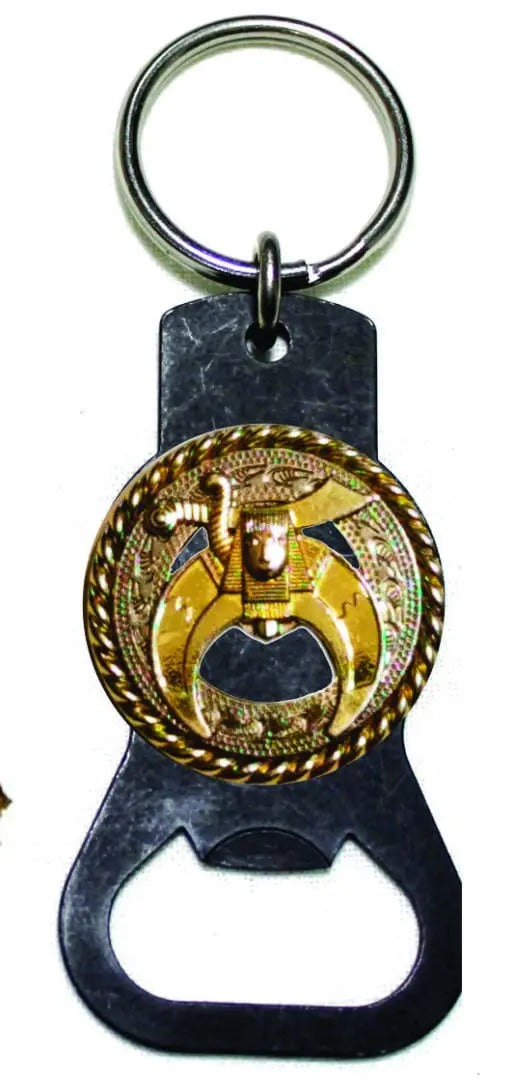 Shriners Bottle Opener - Aluminium Metal Keychain - Bricks Masons