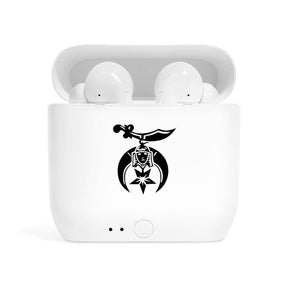 Shriners Earbud - White - Bricks Masons