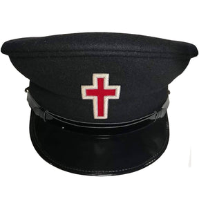 Sir Knight Knights Templar Fatigue Cap - Black Silver - Bricks Masons