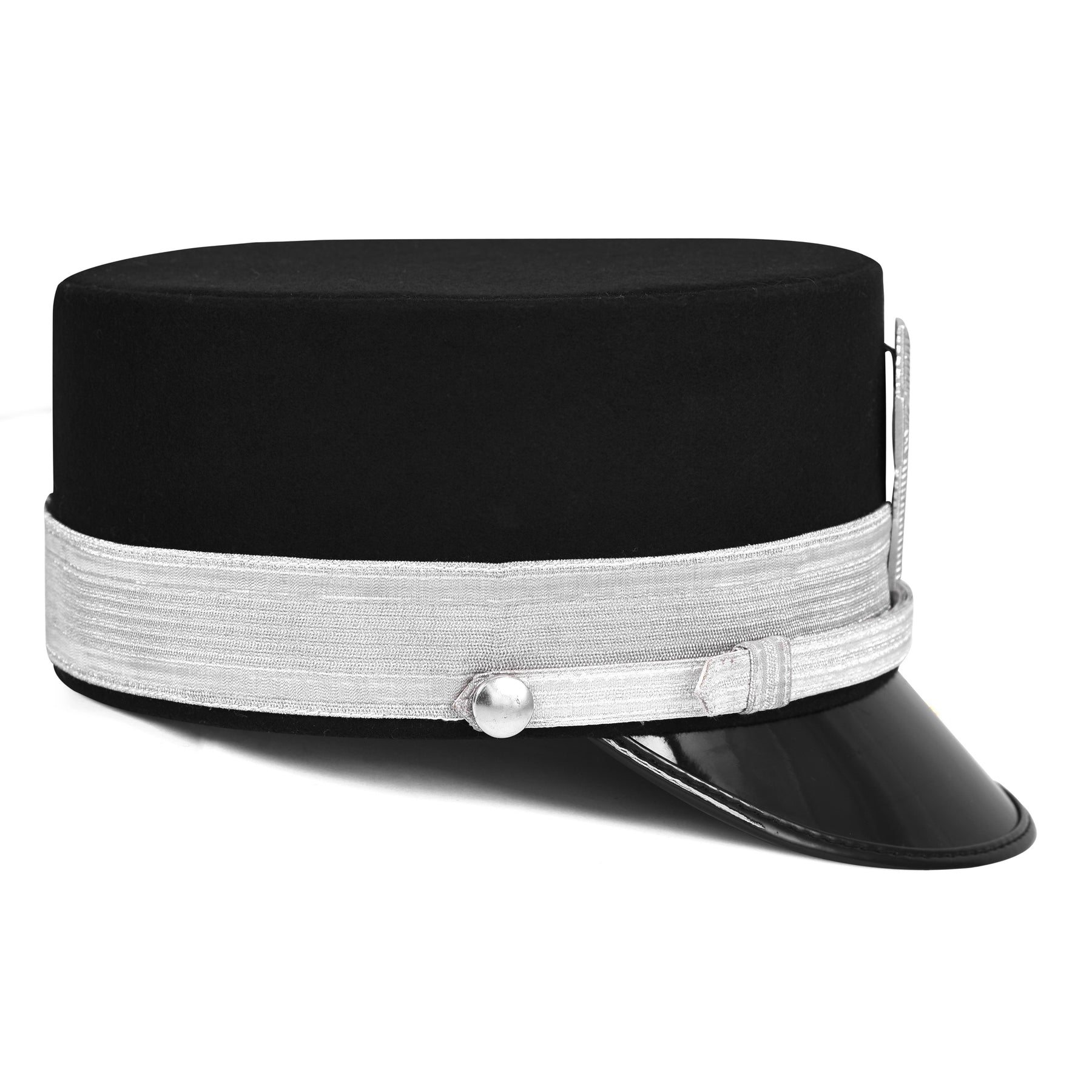 Past Commander Knights Templar Commandery Fatigue Cap - Silver Metal Embroidered with Rays (Copy) - Bricks Masons