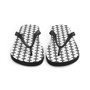 Master Mason Blue Lodge Flip-Flops - Black and White - Bricks Masons