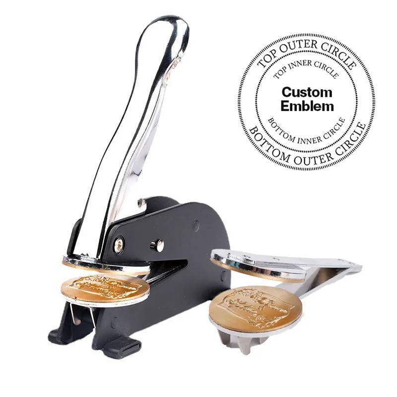 The Order Of The Golden Circle PHA Seal Press - Desktop  Stainless Steel With Customizable Stamp - Bricks Masons