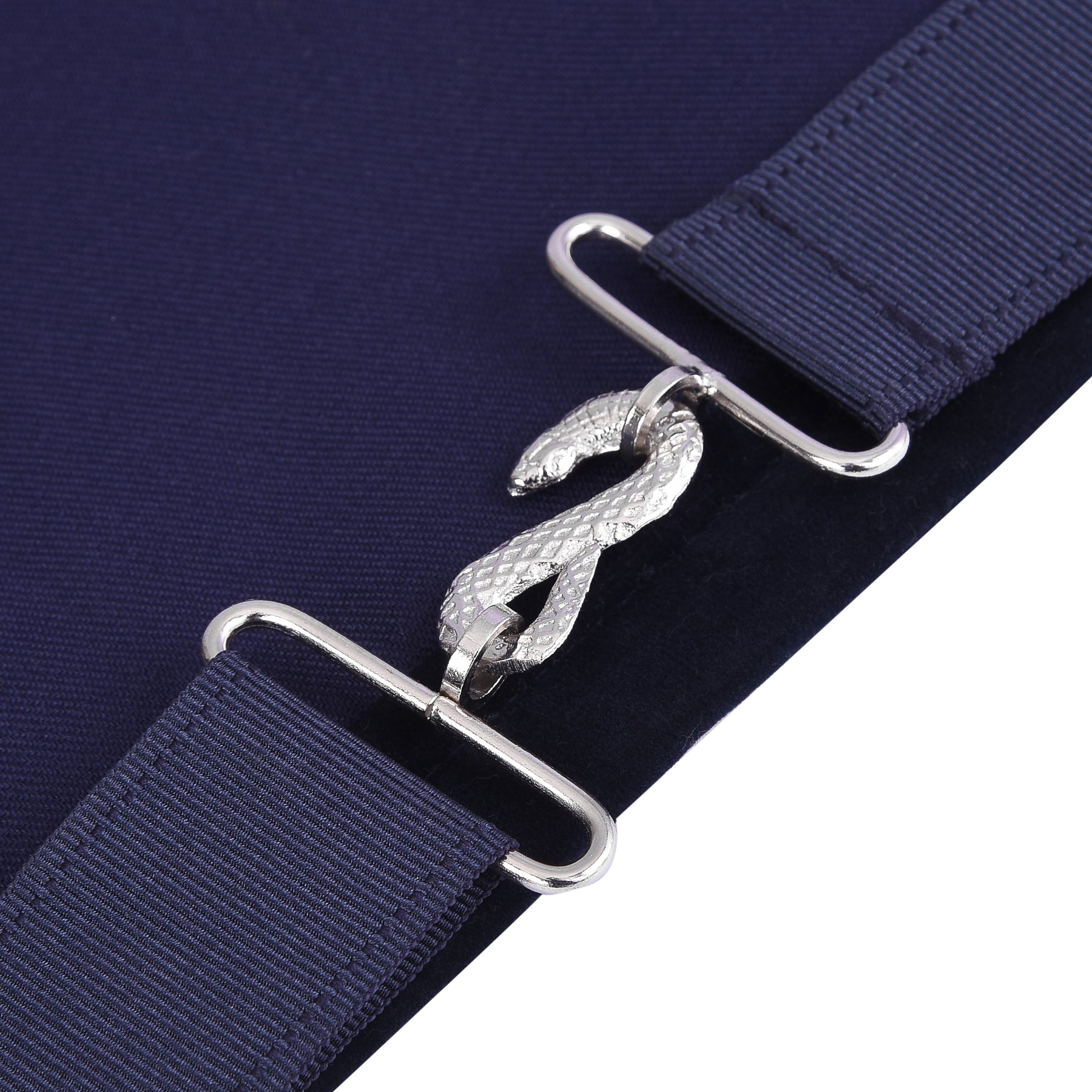 Tyler Blue Lodge Officer Apron - Blue With Silver Fringe - Bricks Masons