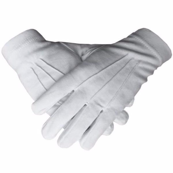 Masonic Gloves - White Cotton - Bricks Masons