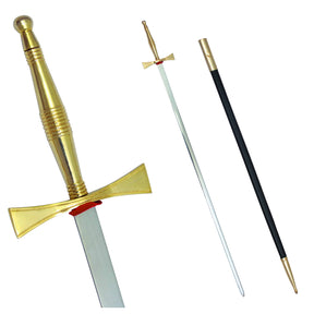 Universal Sword - Gold Hilt and Black Scabbard - Bricks Masons