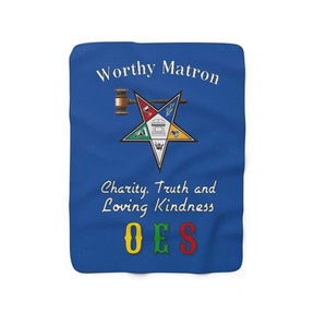 Worthy Matron OES Blanket - HANDMADE Warm Soft Flannel - Bricks Masons