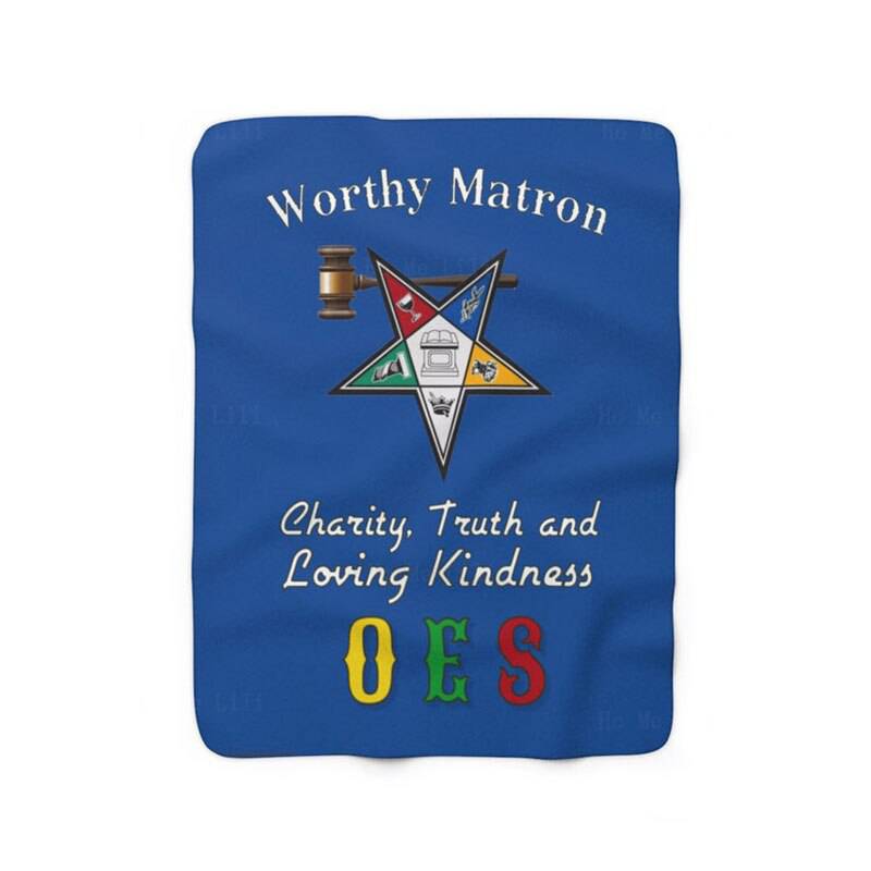 Worthy Matron OES Blanket - HANDMADE Warm Soft Flannel - Bricks Masons