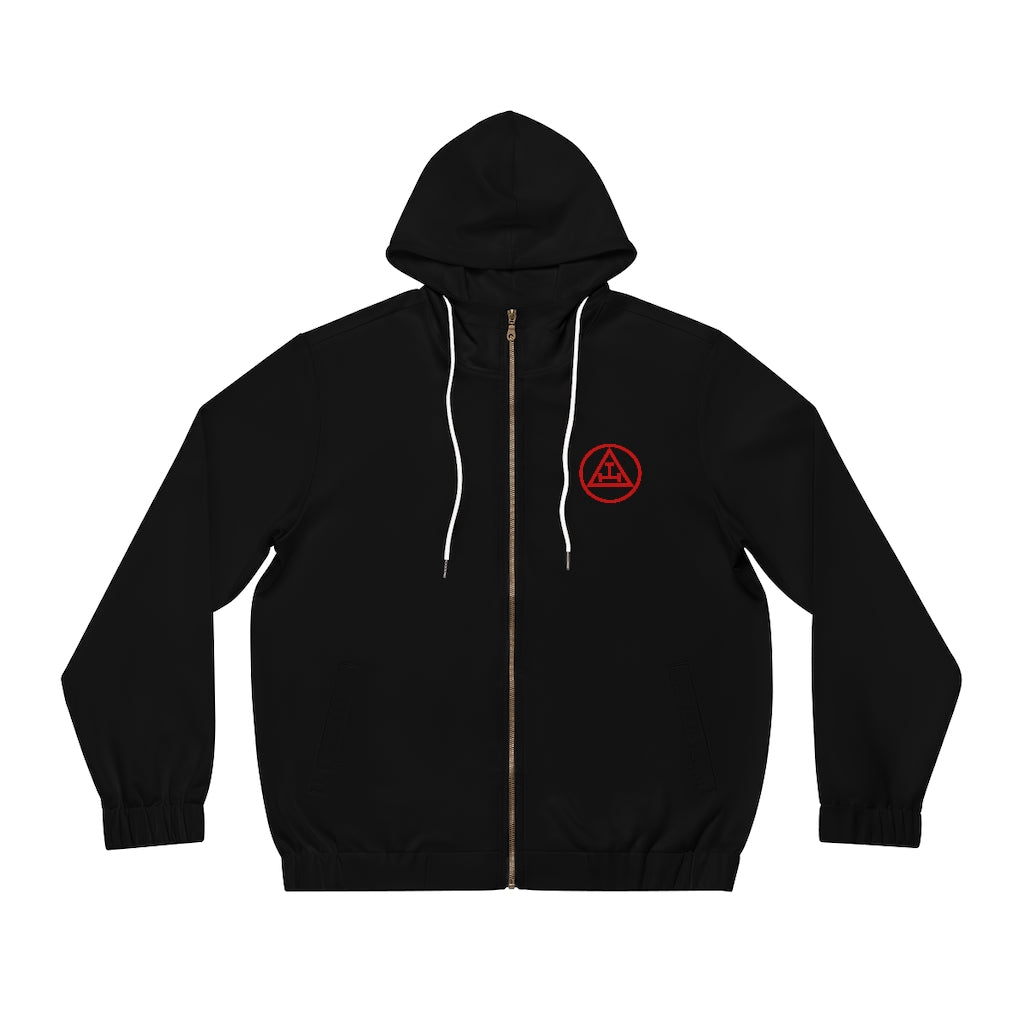 Royal Arch Chapter Hoodie - Black with Red Triple Tau - Bricks Masons